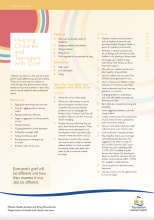 Thumbnail image of the fact sheet about Sudden loss - helping children and teenagers with grief.
