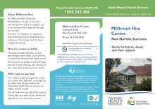 Thumbnail image of the brochure for the Millbrook Rise Centre.