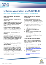 Thumbnail image of the Influenza and the Covid-19 vaccination fact sheet