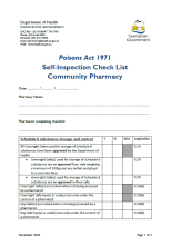 Thumbnail image for the Self-Inspection Check List - Community Pharmacy