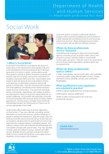 Thumbnail image of the Social Work careers fact sheet