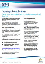 Thumbnail image of Starting a food businsess Fact sheet