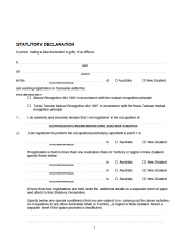 Thumbnail image of the Statutory Declaration Mutual Recognition form