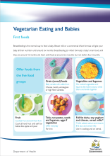 Thumbnail image of the Vegetarian eating and babies fact sheet