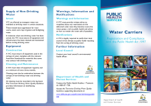 Thumbnail image of the Water carriers brochure