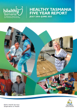 Thumbnail image for the Healthy Tasmania Five Year Report 2016-21