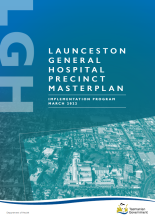 Launceston General Hospital Precinct Masterplan Implementation Program March 2022 cover page thumbnail