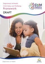 Thumbnail image of the first page of the Department of Health Child Safety and Wellbeing Framework DRAFT