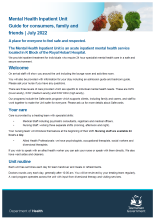 Thumbnail image of guide to the RHH Mental Health Inpatient Unit.