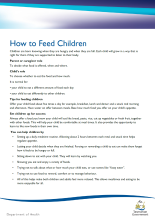 Thumbnail image for the how to feed children fact sheet