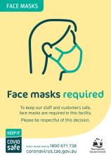 Face masks required - A3 poster thumbnail