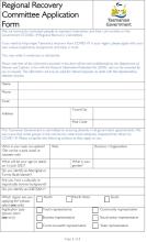 Regional Recovery Committee Application Form thumbnail