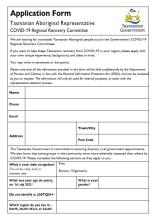 Tasmanian Aboriginal Representative Application Form thumbnail