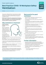 Best Practice COVID-19 Workplace Safety: Ventilation fact sheet thumbnail