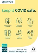 Keep it COVID safe - Behaviours - A4 poster thumbnail