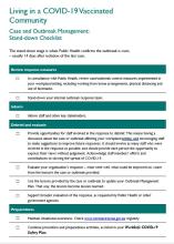 COVID-19 Case and Outbreak Management - Stand-Down Checklist thumbnail