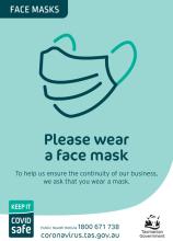 Please wear a face mask - A3 poster thumbnail