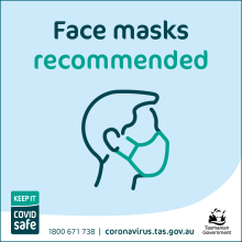 Face masks recommended - social tile thumbnail