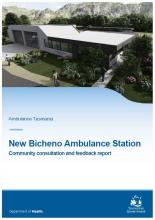 cover page of the new Bicheno ambulance station consultation and feedback report