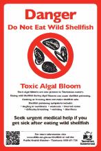 Wild shellfish - Danger sign