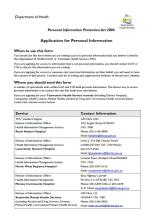 Thumbnail application for personal information