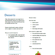 Desserts factsheet