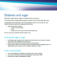 Diabetes and sugar