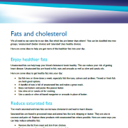 Fats and cholesterol