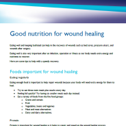 Good nutrition for wound healing
