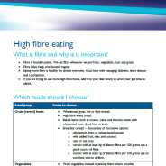 High fibre eating