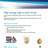 High energy high protein foods
