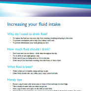 Increasing your fluid intake