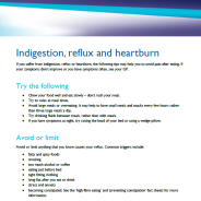 Indigestion, reflux and heartburn