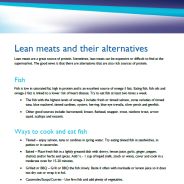Lean meats and their alternatives