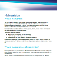 Malnutrition factsheet