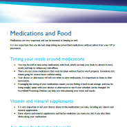 Medications and food
