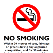 No smoking within 20 metres of golf course thumbnail