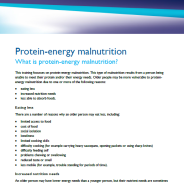 Protein energy malnutrition factsheet thumbnail