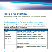 Recipe modification
