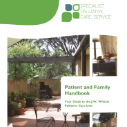 Thumbnail image of the palliative care handbook for J. W. Whittle Palliative care unit.