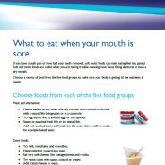 What to eat when your mouth is sore