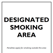 Designated smoking area sign thumbnail