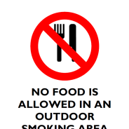 No food allowed in outdoor smoking area thumbnail