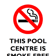Smoke free pool sign