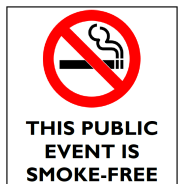 Smoke free public event sign thumbnail