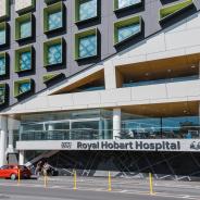 Image of the outside of the Royal Hobart Hospital Campbell St entrance.