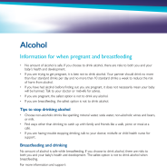 Thumbnail image of the Alcohol during pregnancy and breastfeeding fact sheet