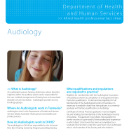 Thumbnail image of the Audiology AHP fact sheet 