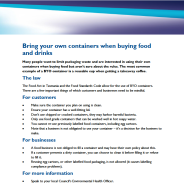 Thumbnail image of BYO containers fact sheet