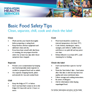 Thumbnail image of the Basic food safety tips guide